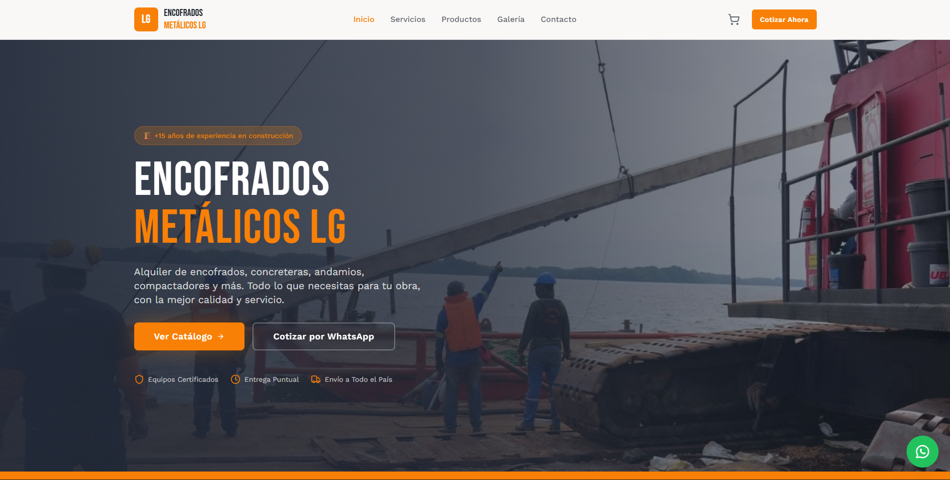 Web Corporativa Encofrados Metálicos LG - Screenshot 1